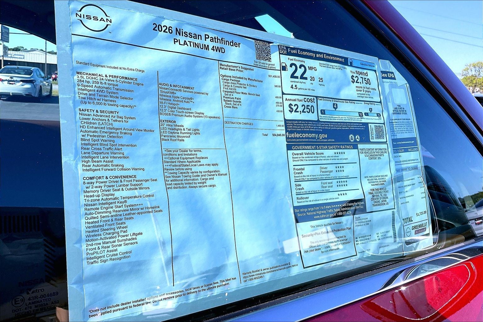 2026 Nissan Pathfinder Platinum