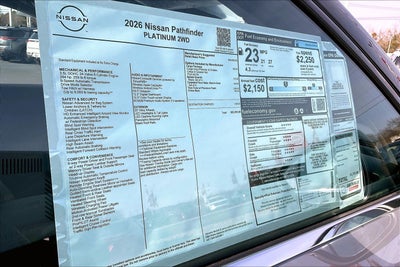 2026 Nissan Pathfinder Platinum