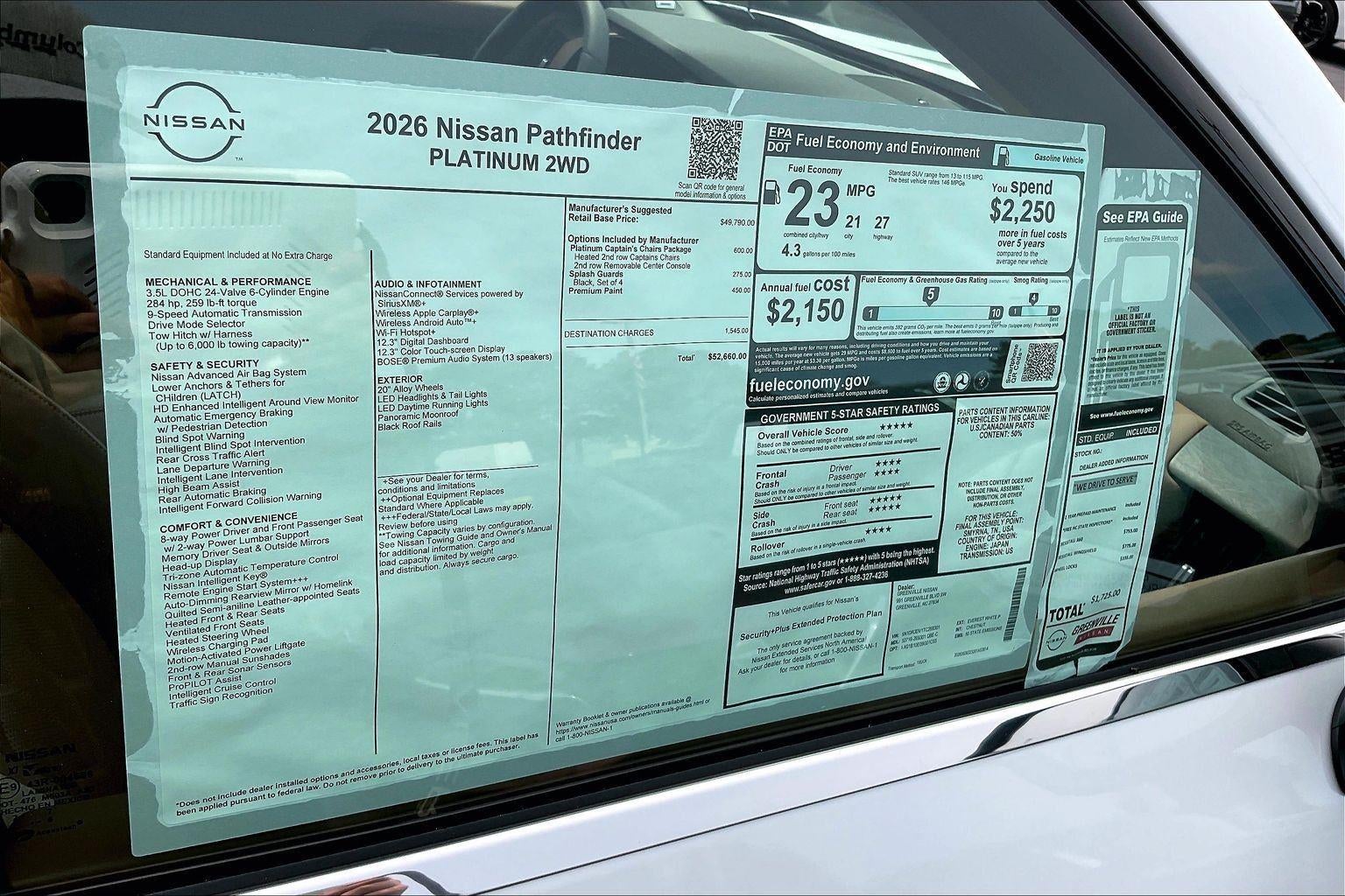 2026 Nissan Pathfinder Platinum