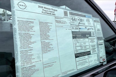2026 Nissan Rogue Plug-In Hybrid Platinum