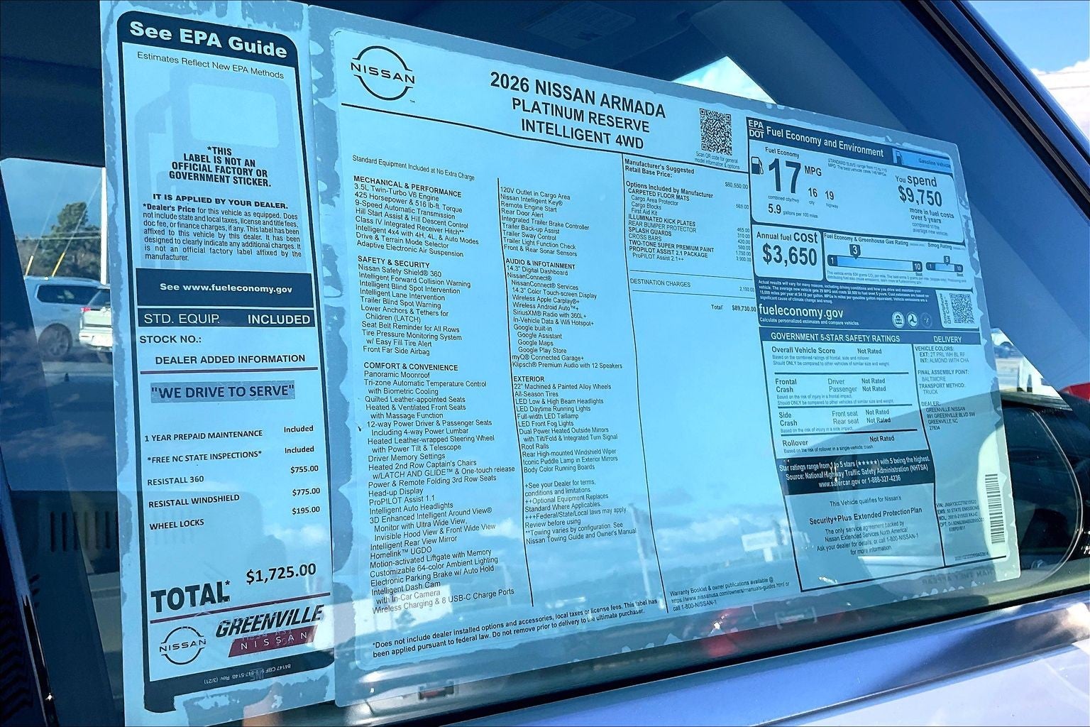 2026 Nissan Armada Platinum Reserve