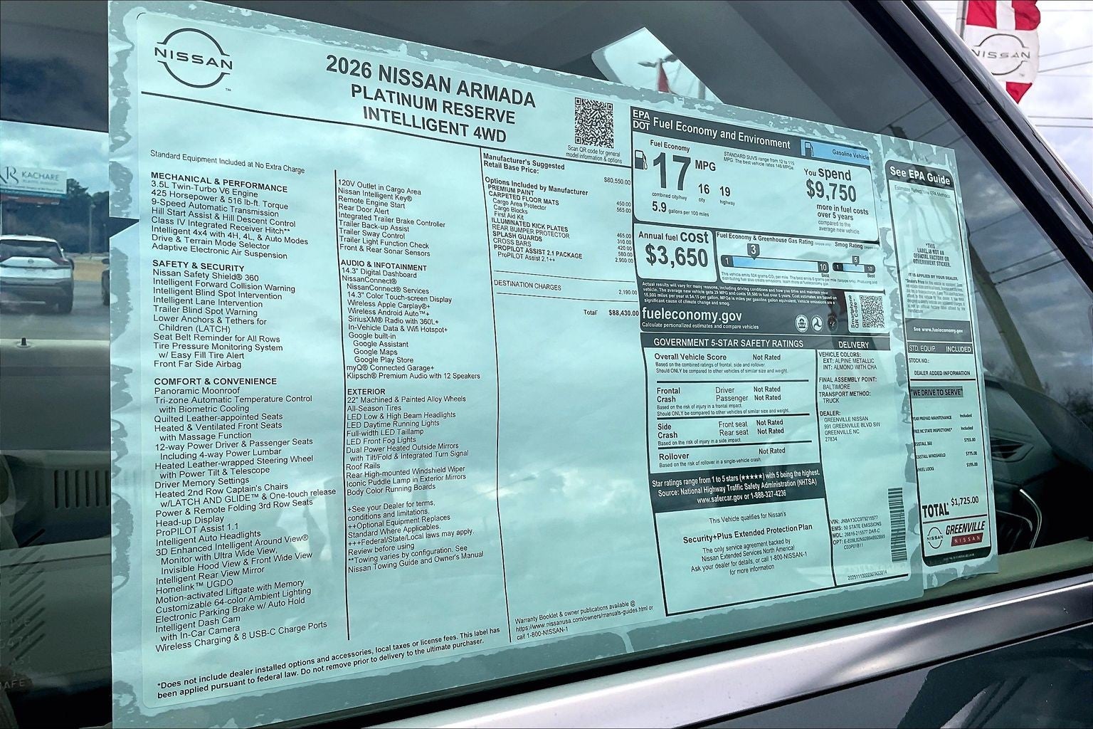 2026 Nissan Armada Platinum Reserve