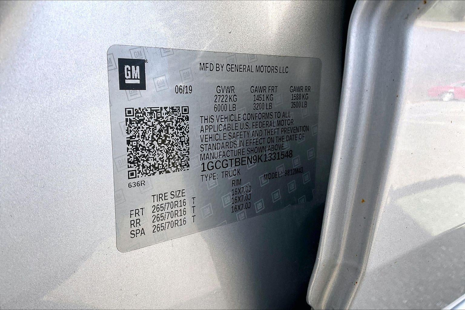 2019 Chevrolet Colorado 4WD Work Truck