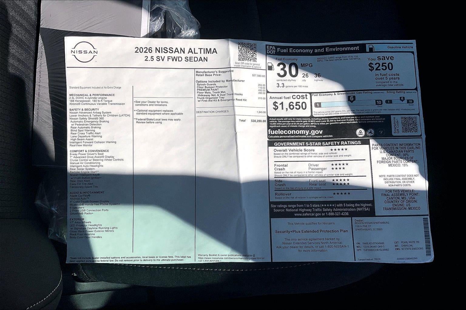 2026 Nissan Altima SV