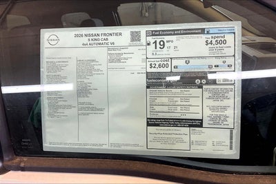 2026 Nissan Frontier S