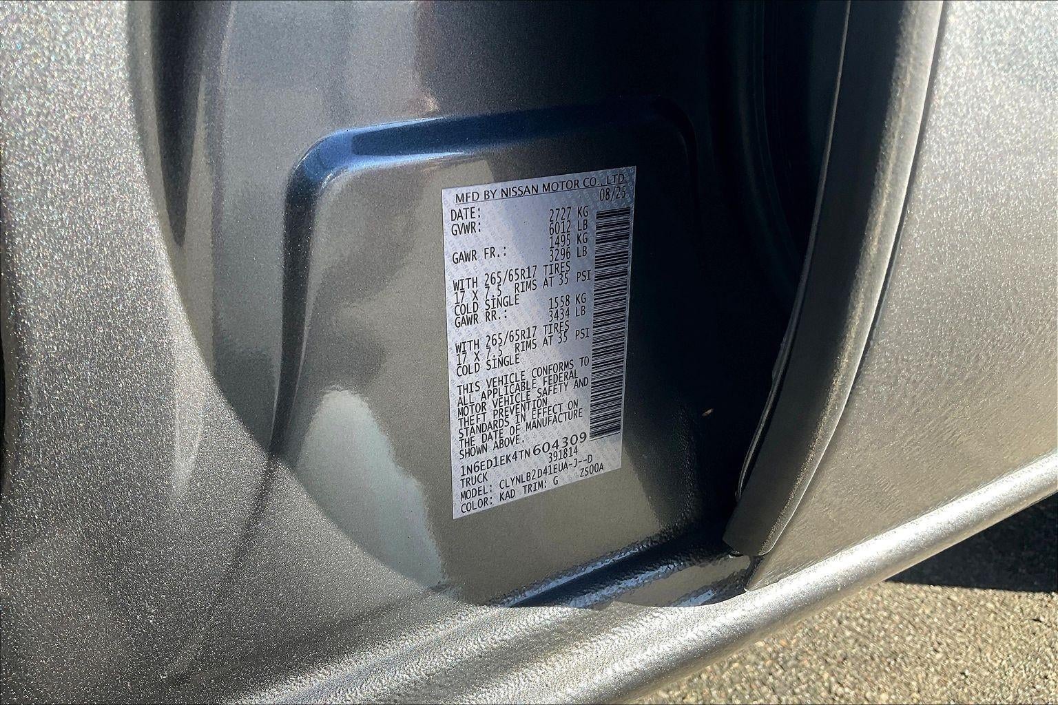 2026 Nissan Frontier SV