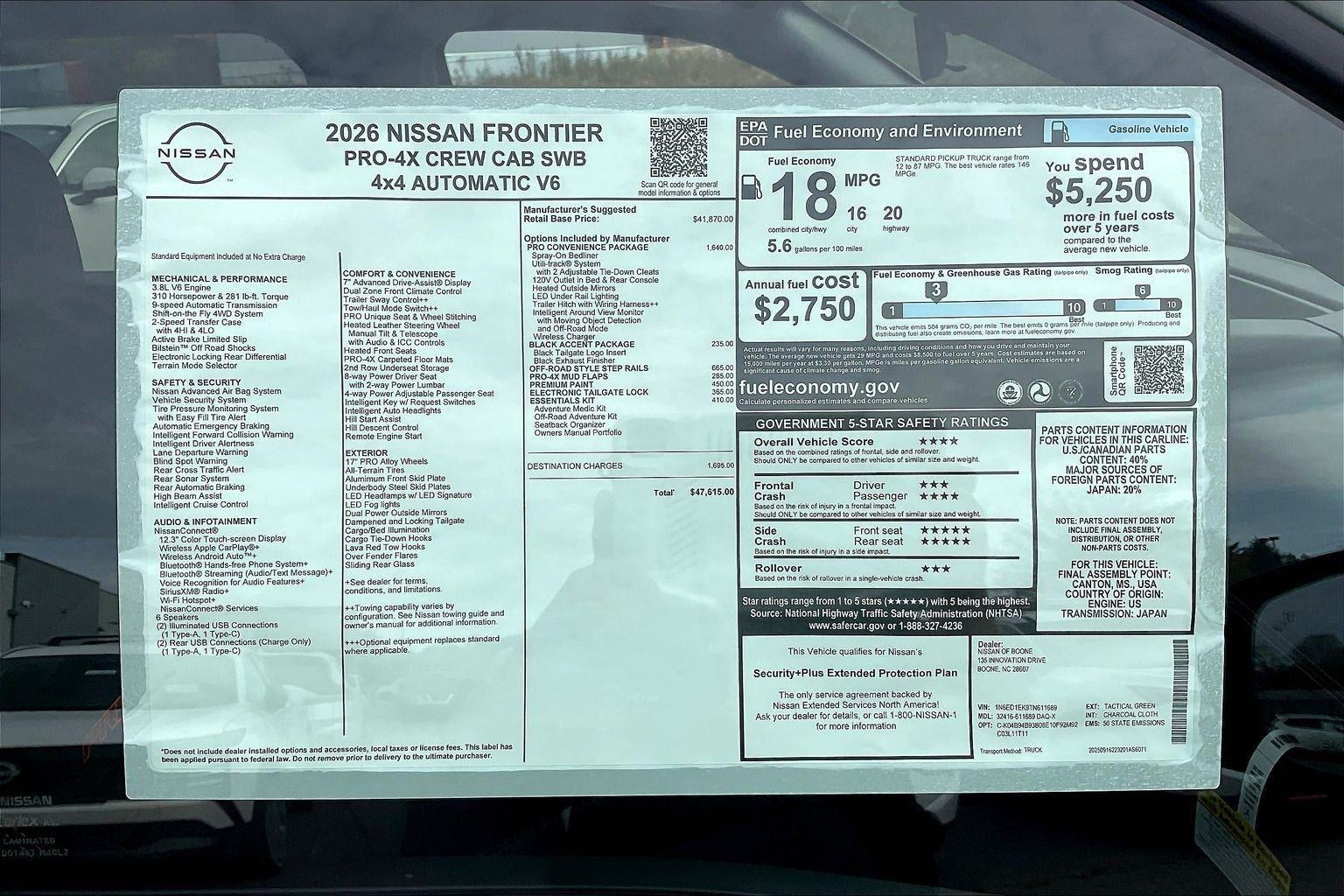 2026 Nissan Frontier PRO-4X