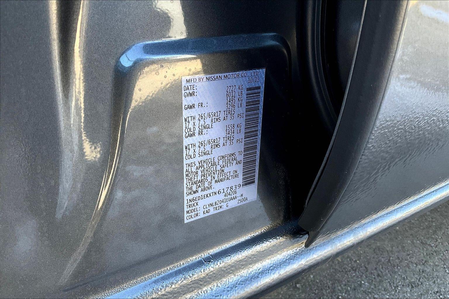 2026 Nissan Frontier SV