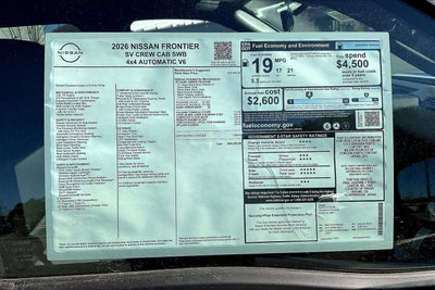 2026 Nissan Frontier SV