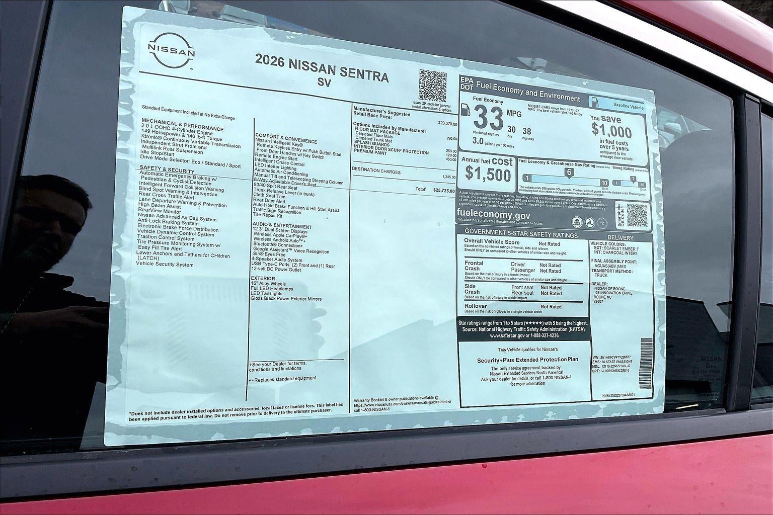 2026 Nissan Sentra SV