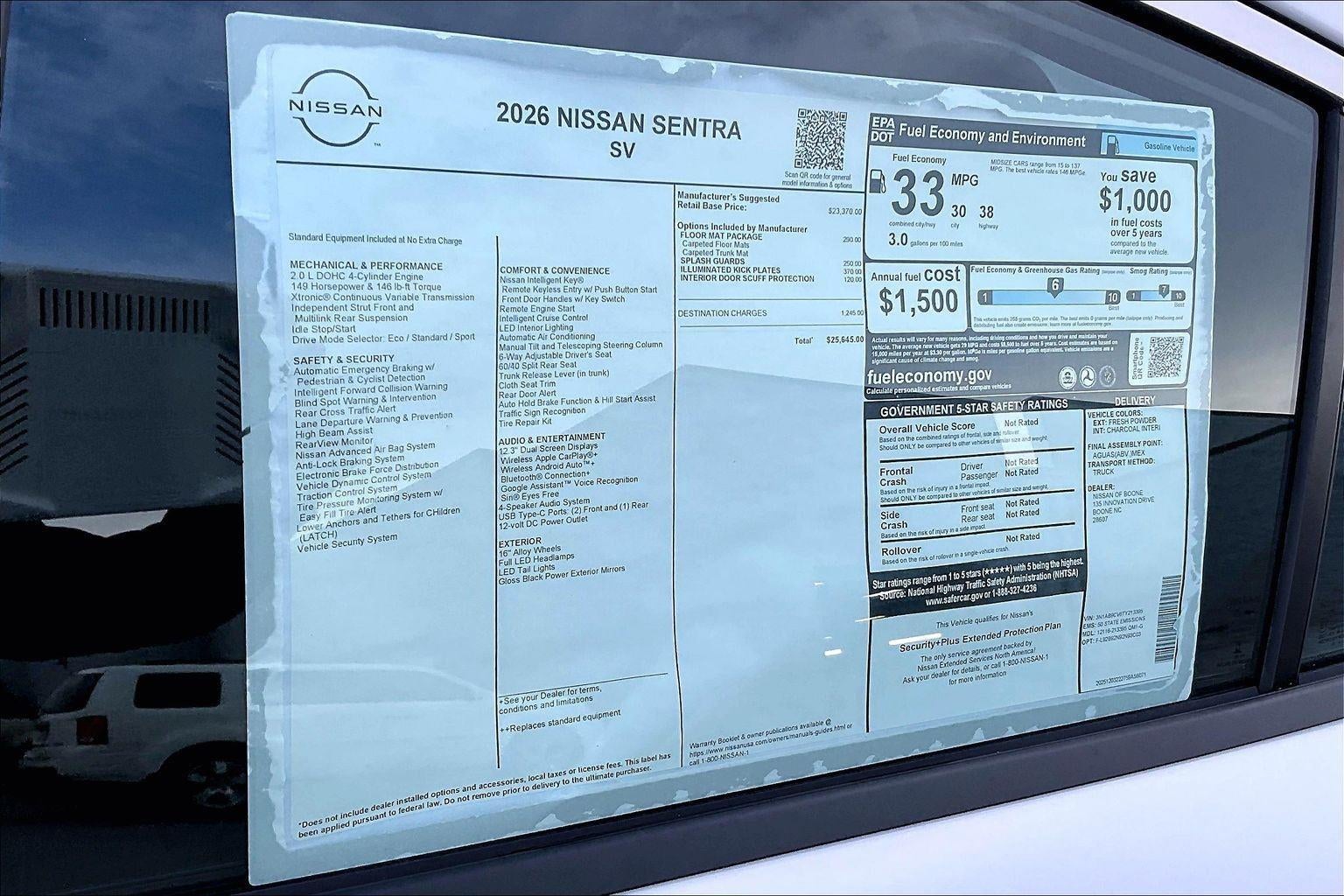 2026 Nissan Sentra SV