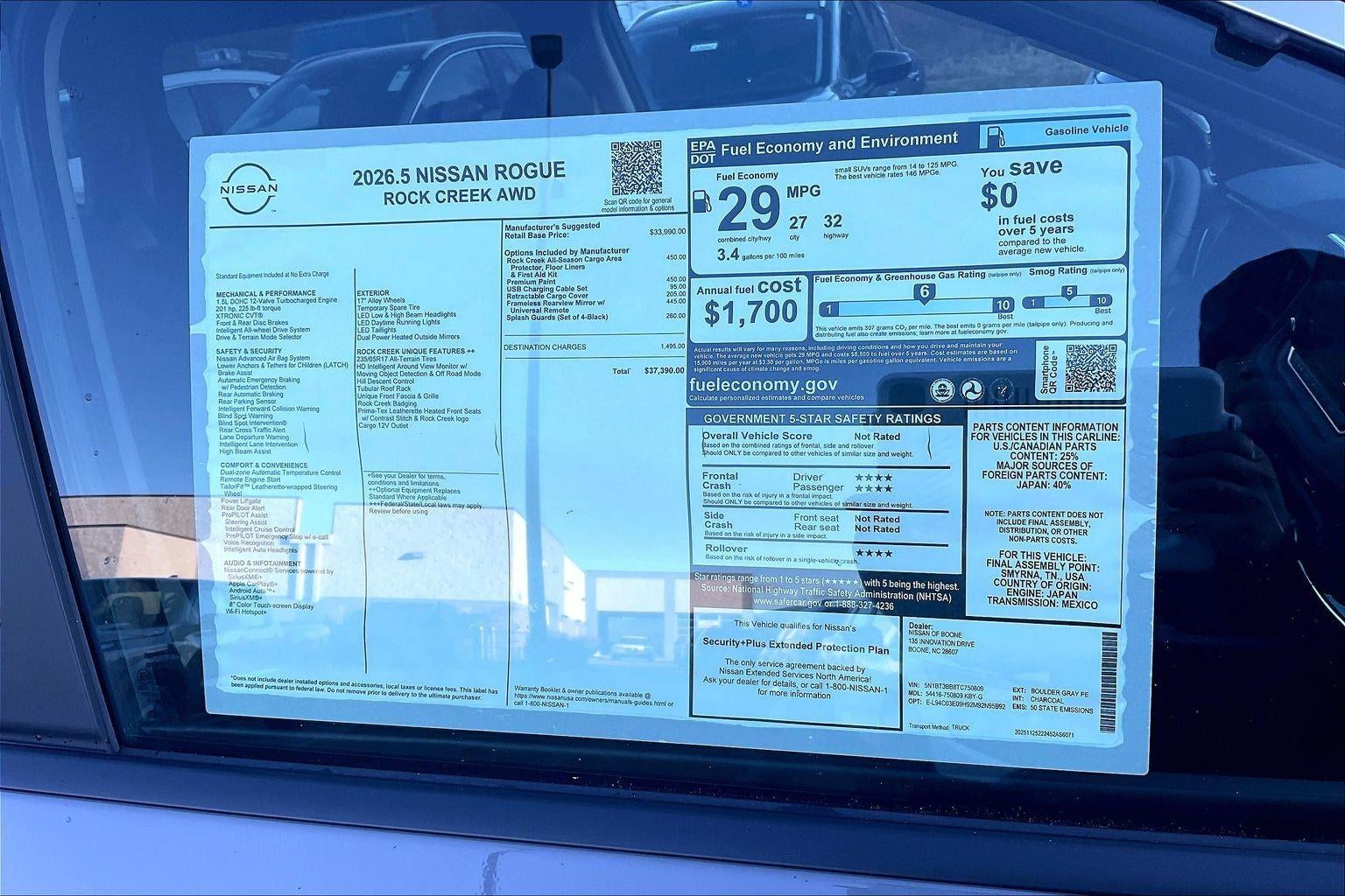 2026 Nissan Rogue Rock Creek