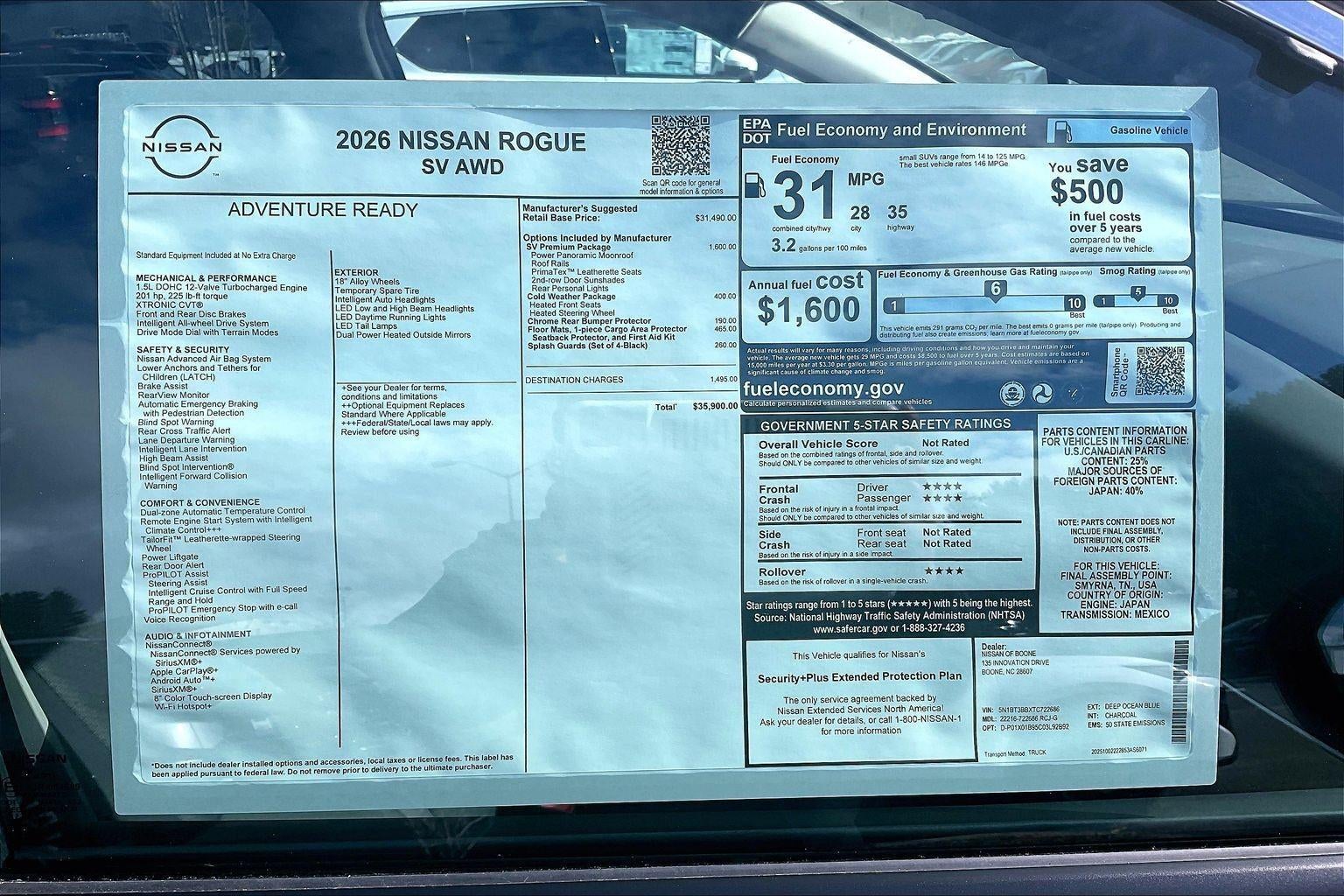 2026 Nissan Rogue SV