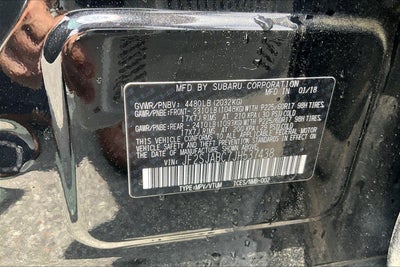 2018 Subaru Forester 4DR SUV 2.5I CVT