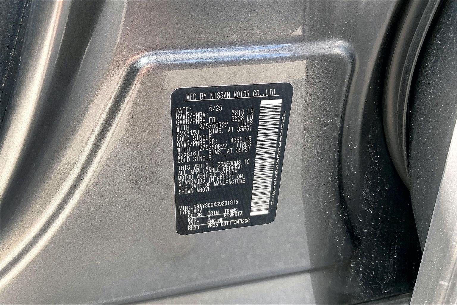 2025 Nissan Armada Platinum Reserve