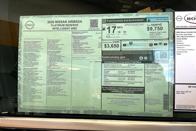 2026 Nissan Armada Platinum Reserve