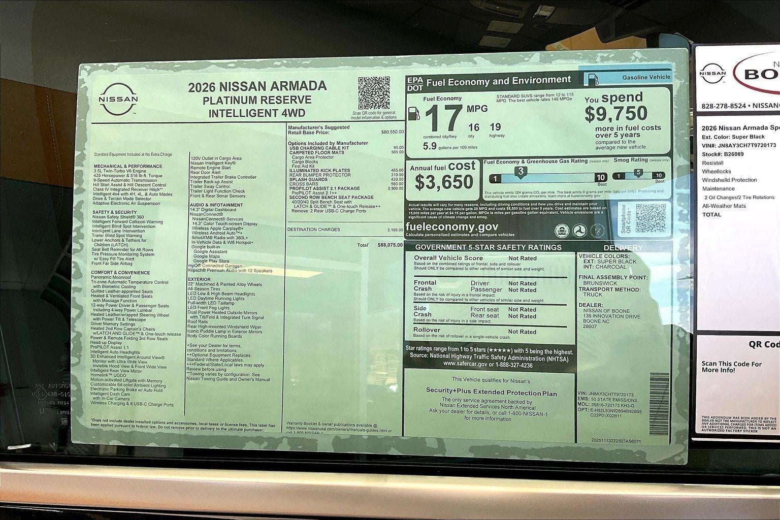 2026 Nissan Armada Platinum Reserve