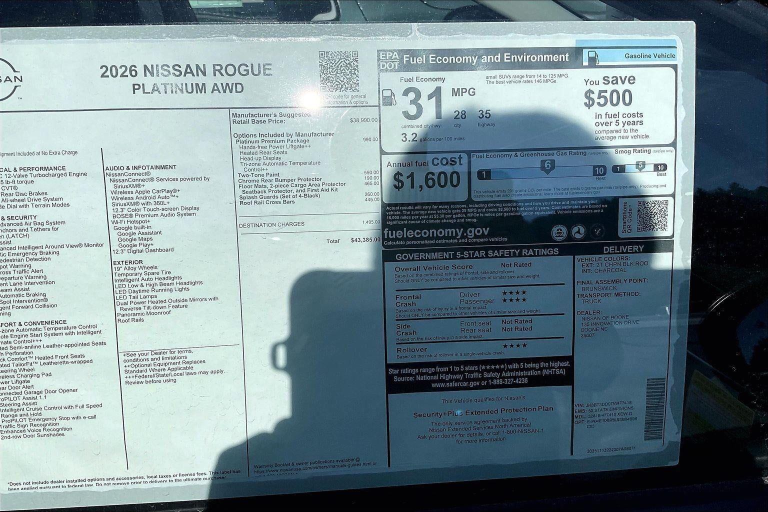 2026 Nissan Rogue Platinum